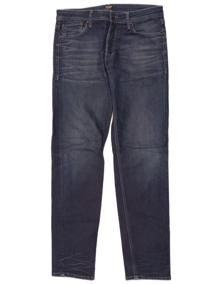 Jack & Jones Herren Slim Jeans W32 L34 Blaue Baumwolle
