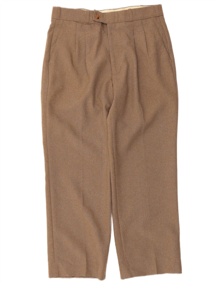 Farah Damen-Anzughose mit geradem Zapfen, W32, L26, Beige, Polyester