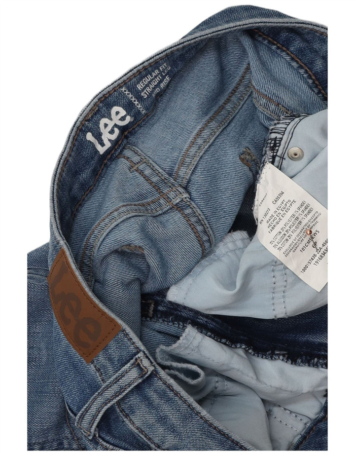LEE Damen-Jeans mit mittelhohem Bund und normaler Passform, gerade Passform, US 6, Mittel, W28, L26, Blau