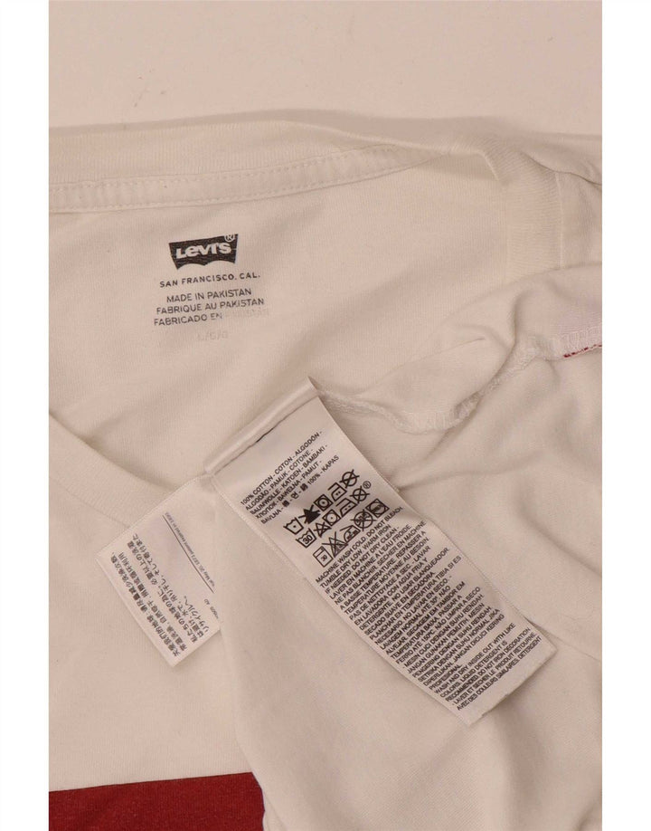 Levi's Herren-T-Shirt mit Grafik, Größe L, aus weißer Baumwolle