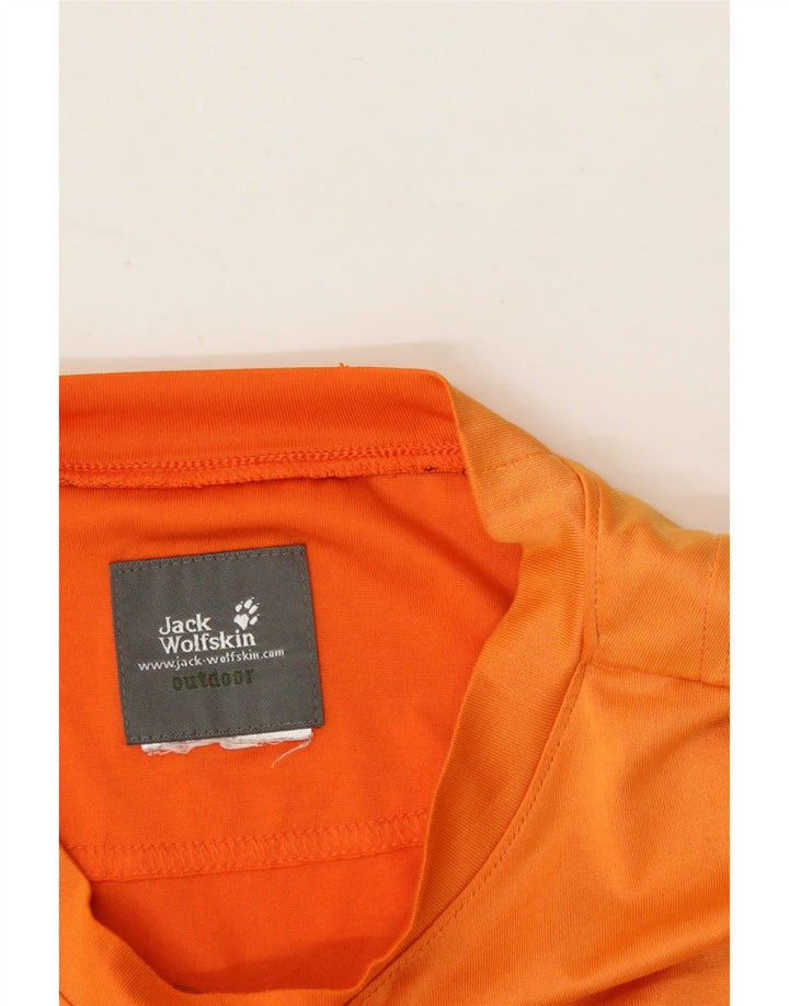 JACK WOLFSKIN Mens Graphic T-Shirt Top Large Orange Tie Dye Polyester Vintage Jack Wolfskin and Second-Hand Jack Wolfskin from Messina Hembry 