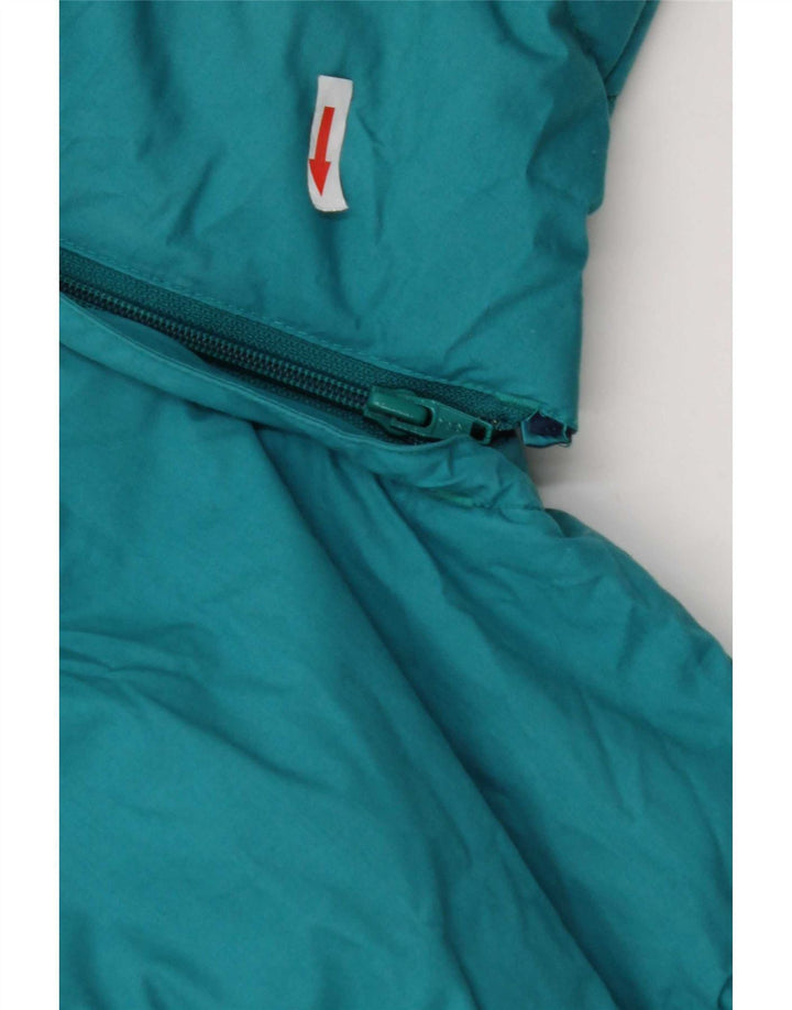 Vintage Herren Wattierte Jacke UK 42 XL Blau Colourblock Polyester