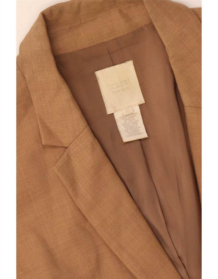J. Crew Damen-Blazerjacke mit 2 Knöpfen, US 10, große braune Wolle