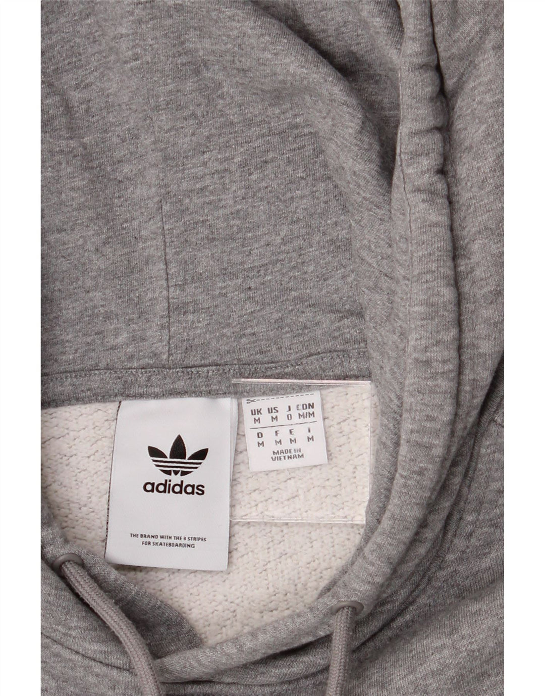 ADIDAS Mens Graphic Hoodie Jumper Medium Grey Vintage Adidas and Second-Hand Adidas from Messina Hembry 