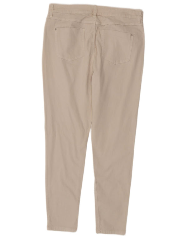 Marks & Spencer Damen Skinny Jeans UK 14 Large W34 L28 Beige Baumwolle