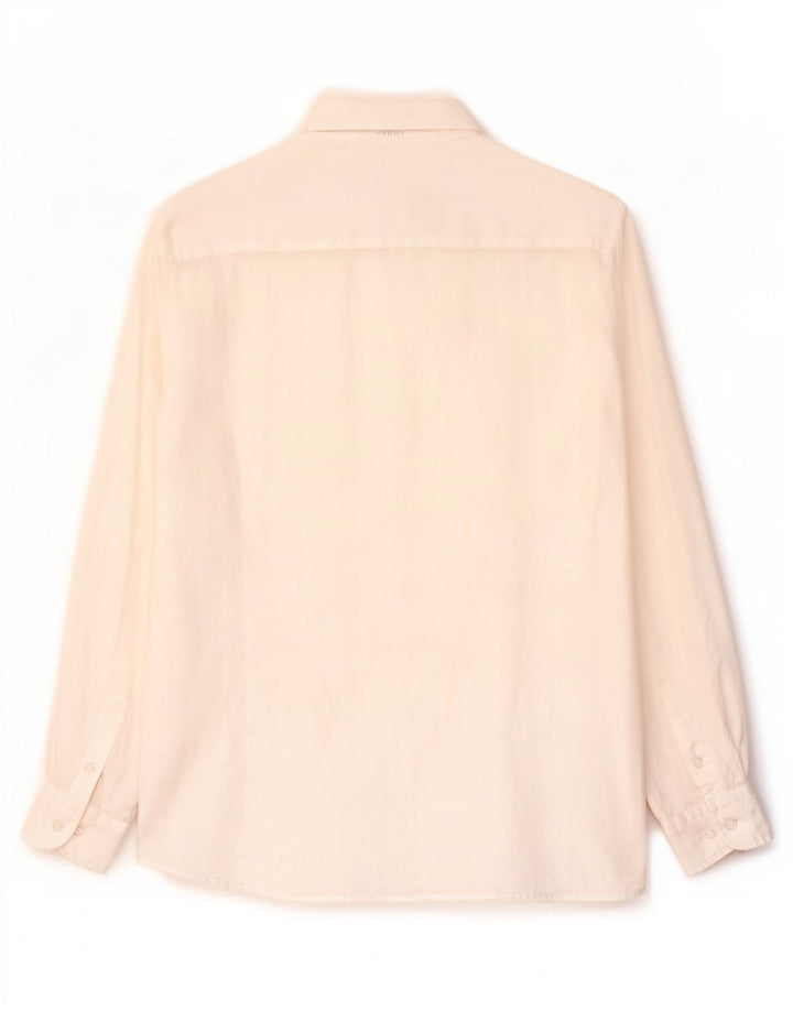 Massimo Dutti Herrenhemd XL Weiß Leinen
