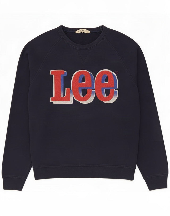 Lee Herren Grafik-Sweatshirt-Pullover, mittelmarineblaue Baumwolle