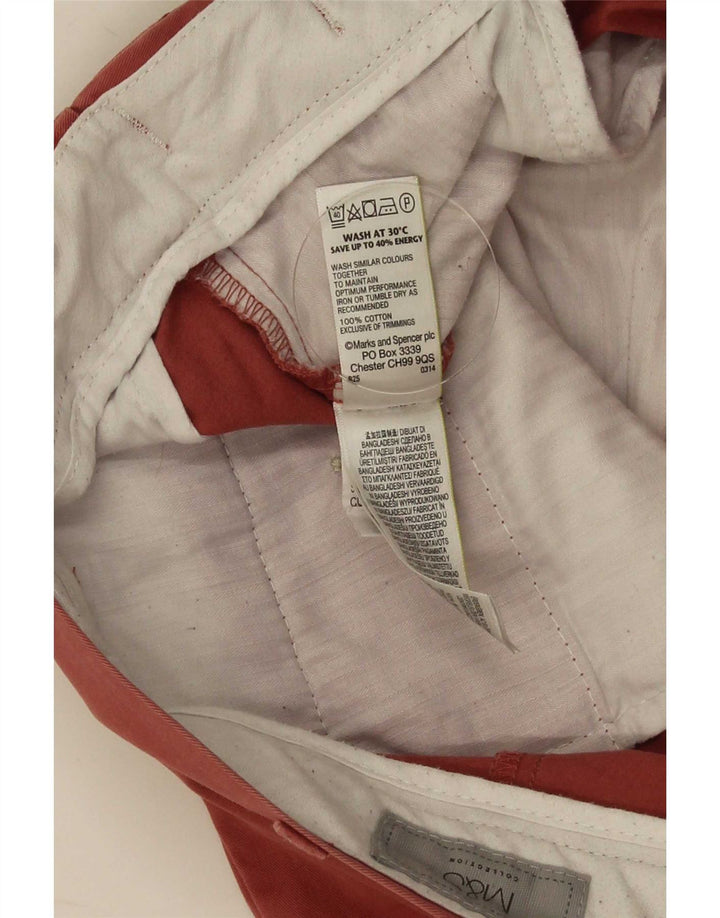 Marks & Spencer Herren-Chinoshorts W38 XL aus roter Baumwolle
