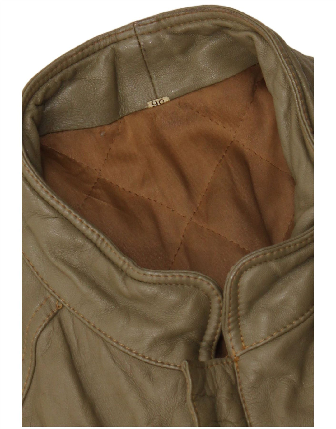 Vintage Herren UK 38 Medium Khaki Leder