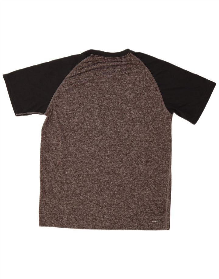 Adidas Herren T-Shirt mit Grafik, groß, Grau, Farbblock