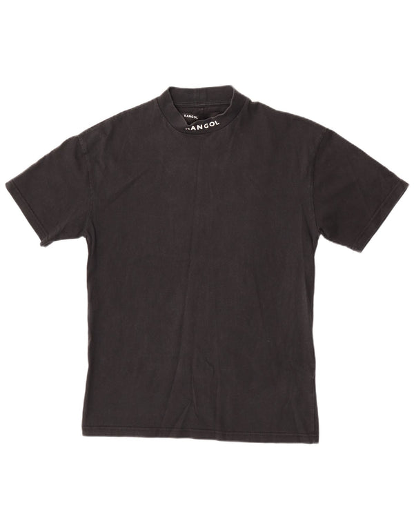 Kangol Womens Loose Fit T-Shirt Top UK 8 Small Schwarz Baumwolle
