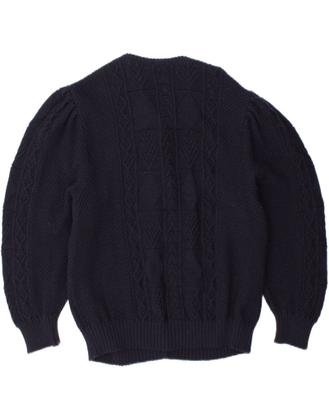 SIGI SCHEIBER Damen Strickjacke Pullover EU 46 XL Marineblaue Wolle