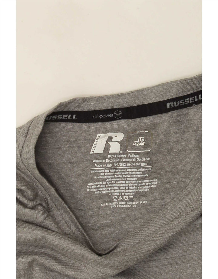 Russell Athletic Herren T-Shirt Top UK 42/44 Large Grau Polyester