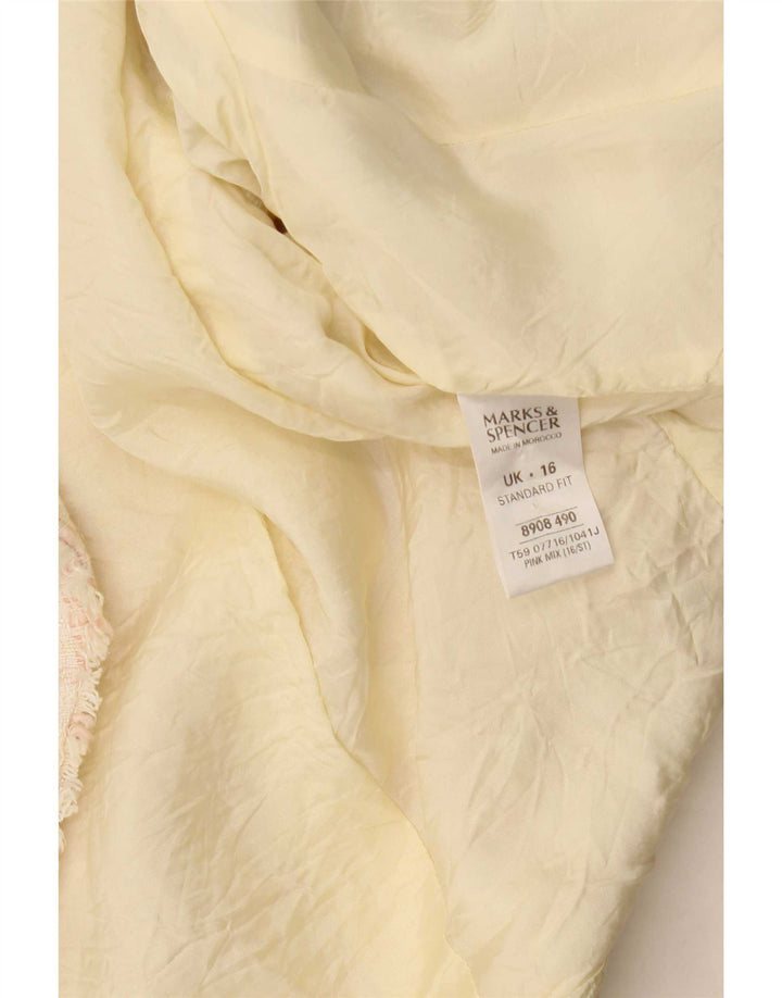 Marks & Spencer Damen-Blazer mit Standard-Passform, Gr. 16, groß, rosa kariert