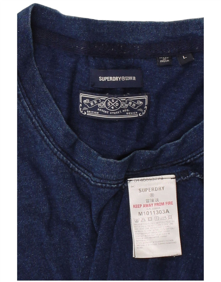 SUPERDRY Herren-T-Shirt-Oberteil, groß, marineblau, Baumwolle