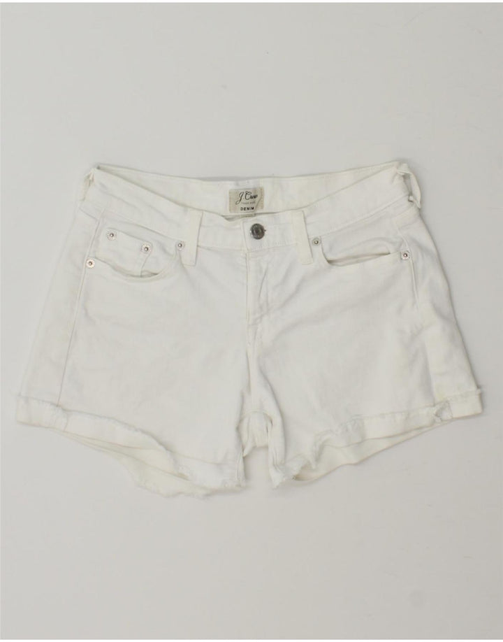 J. CREW Womens Denim Shorts W24 XS White Cotton Vintage J. Crew and Second-Hand J. Crew from Messina Hembry 