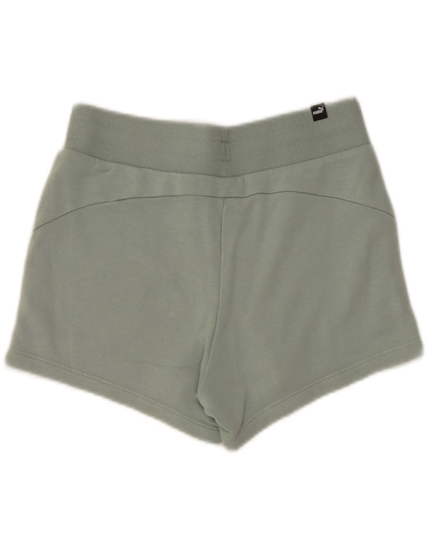PUMA Womens Sport Shorts UK 6 XS Blue Cotton