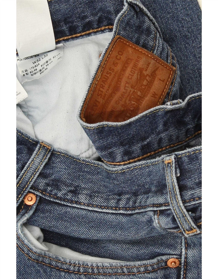 Levi's Herren Straight Jeans W32 L32 Blaue Baumwolle