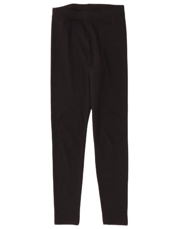 Adidas Damen Graphic Leggings UK 10 Small Schwarz Polyester Sport