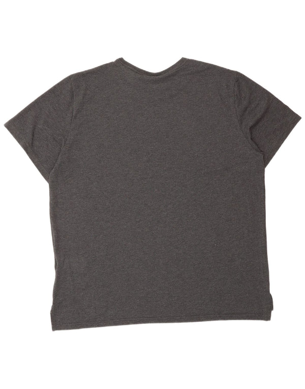 NIKE Herren Dri Fit Graphic T-Shirt Top 2XL Grau Nadelstreifen Baumwolle