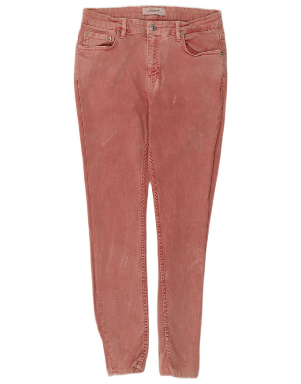 Zara Damen Skinny Jeans EU 40 Medium W30 L27 Rosa Baumwolle