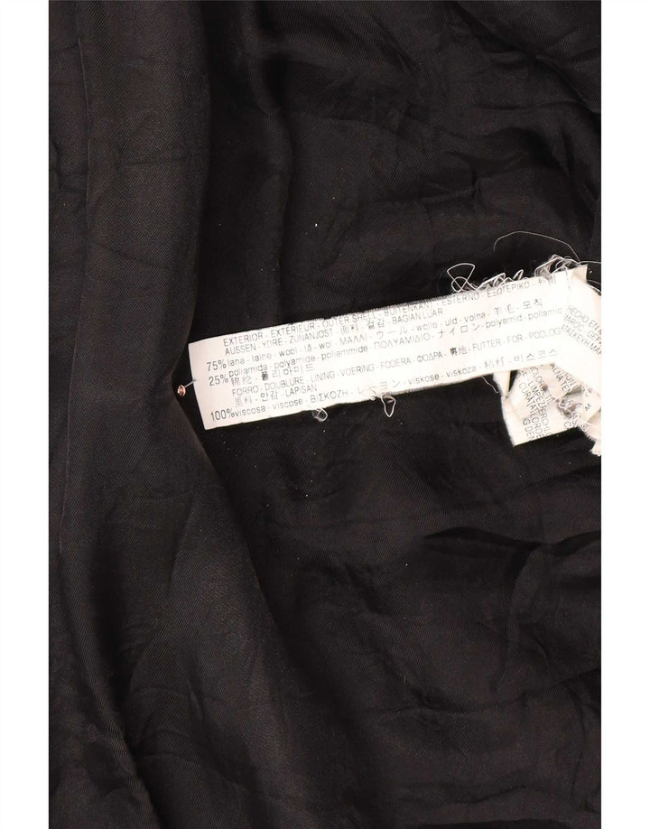 Zara Damen Mantel UK 14 Mittelschwarze Wolle