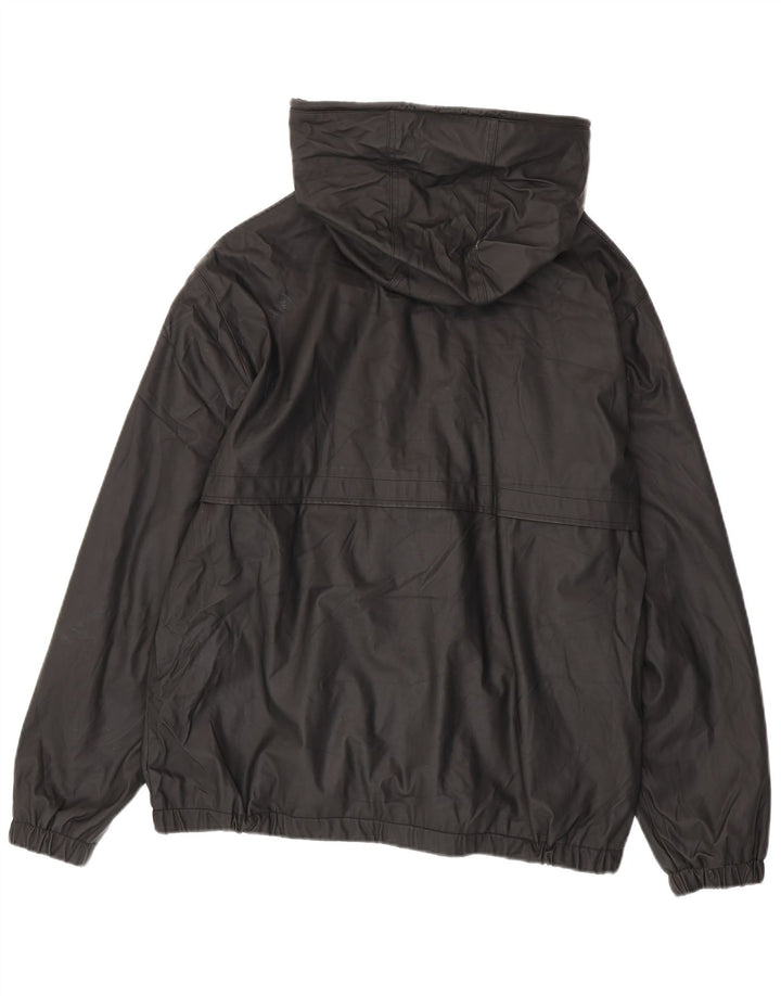 Zara Herren-Regenjacke mit Kapuze, UK 42, XL, Schwarz, Polyester