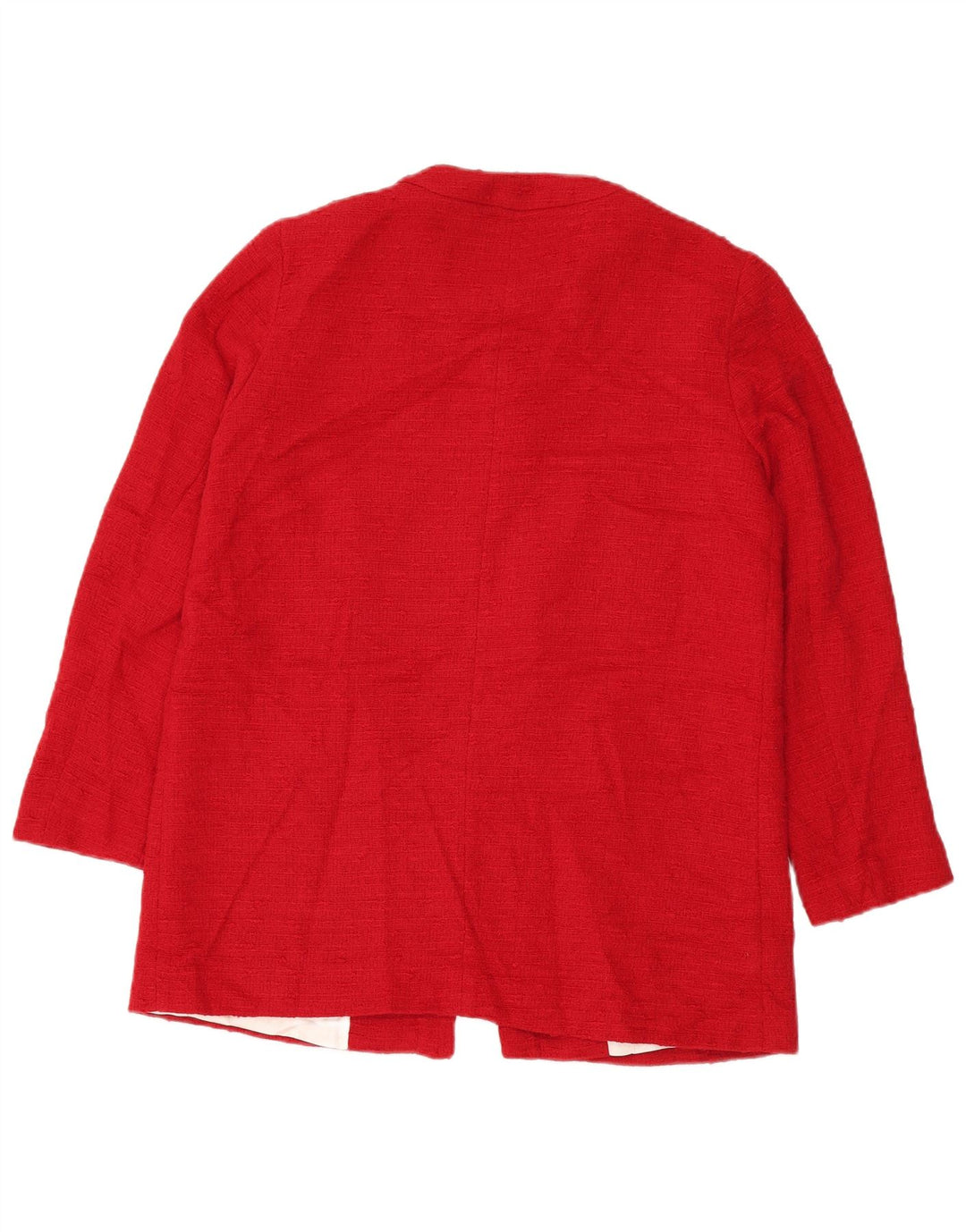 Zara Damen Blazer Jacke UK 16 Große rote Baumwolle