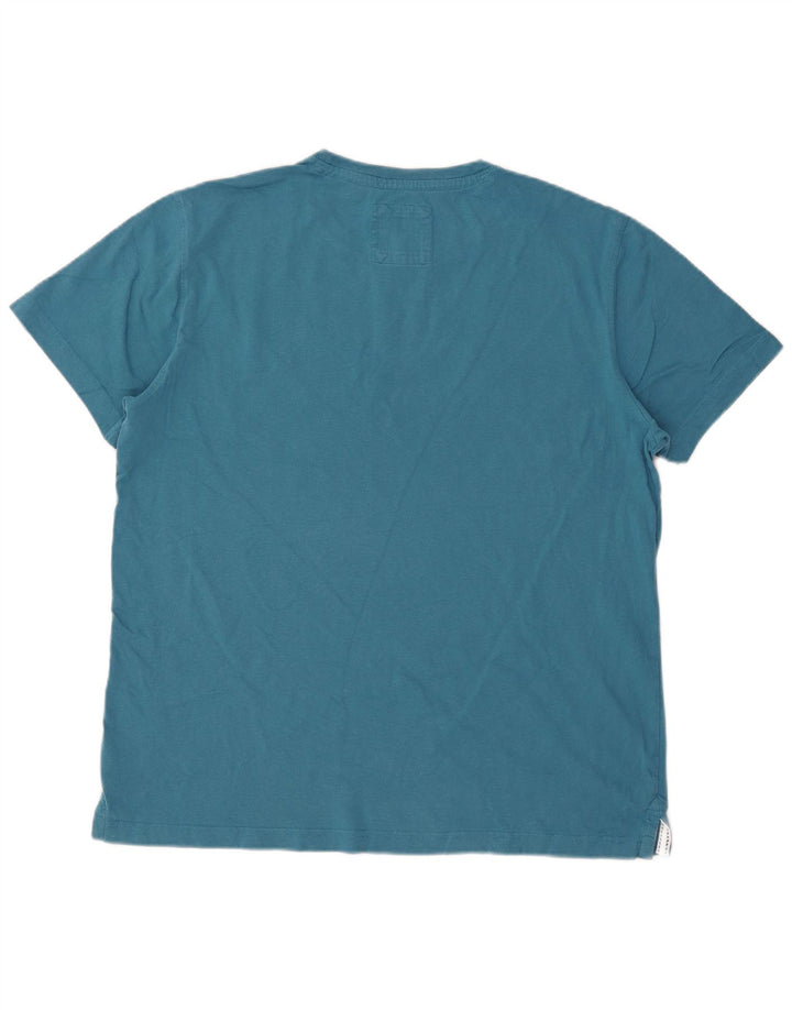 Crew Clothing Herren T-Shirt Top Large Blau Baumwolle