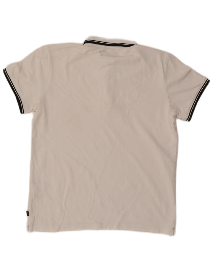 Superdry Herren-Poloshirt, große weiße Baumwolle