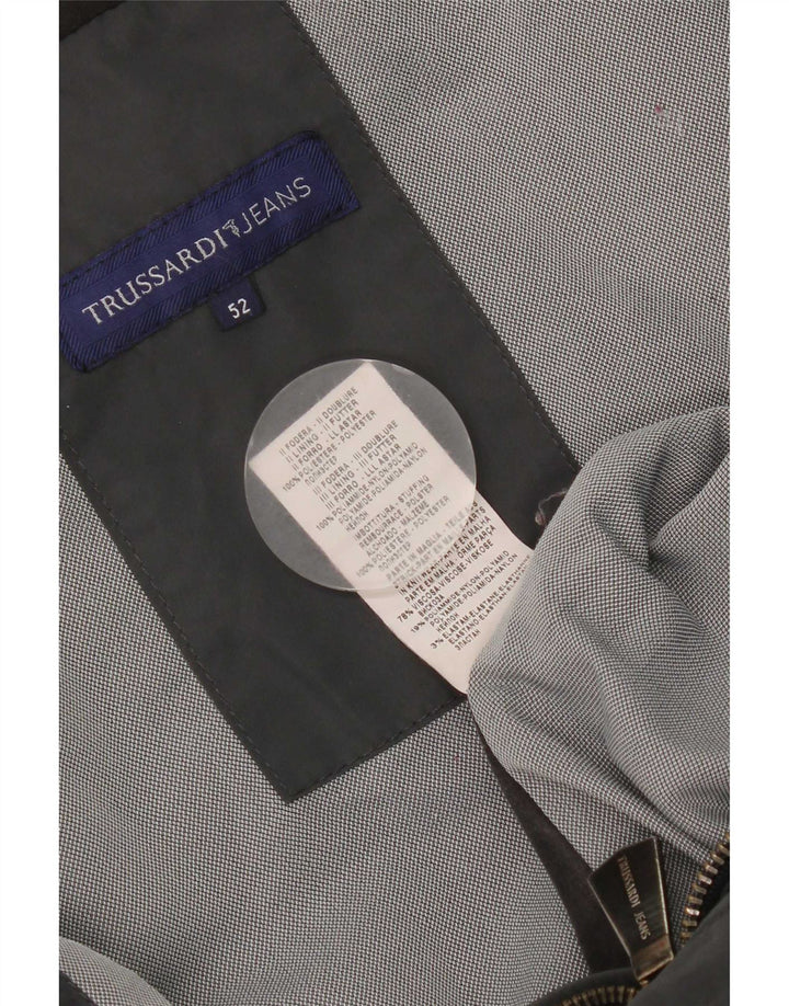Trussardi Jeans Herren-Jacke mit Kapuze, gepolstert, Größe 52, XL, Grau, Polyester