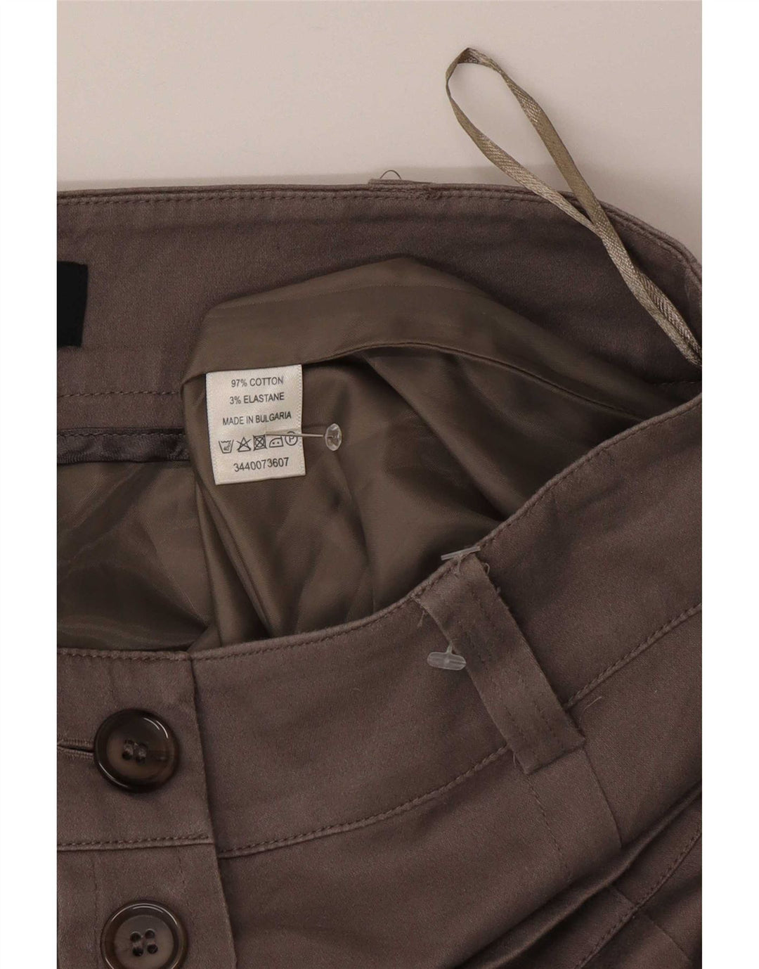 Oasis Damen Normaler Midirock US 10 Large W30 Braune Baumwolle
