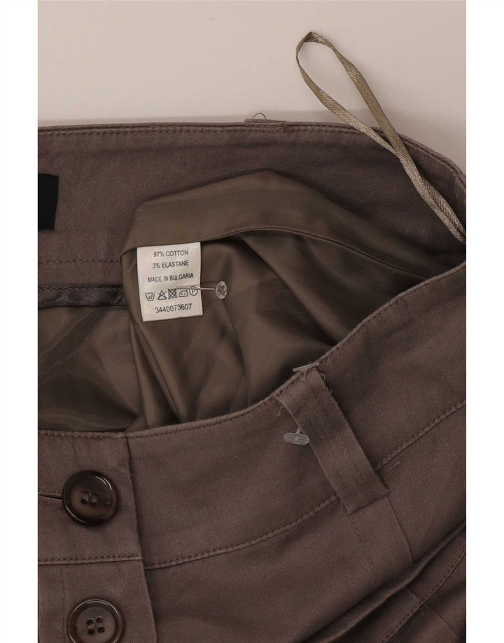Oasis Damen Normaler Midirock US 10 Large W30 Braune Baumwolle