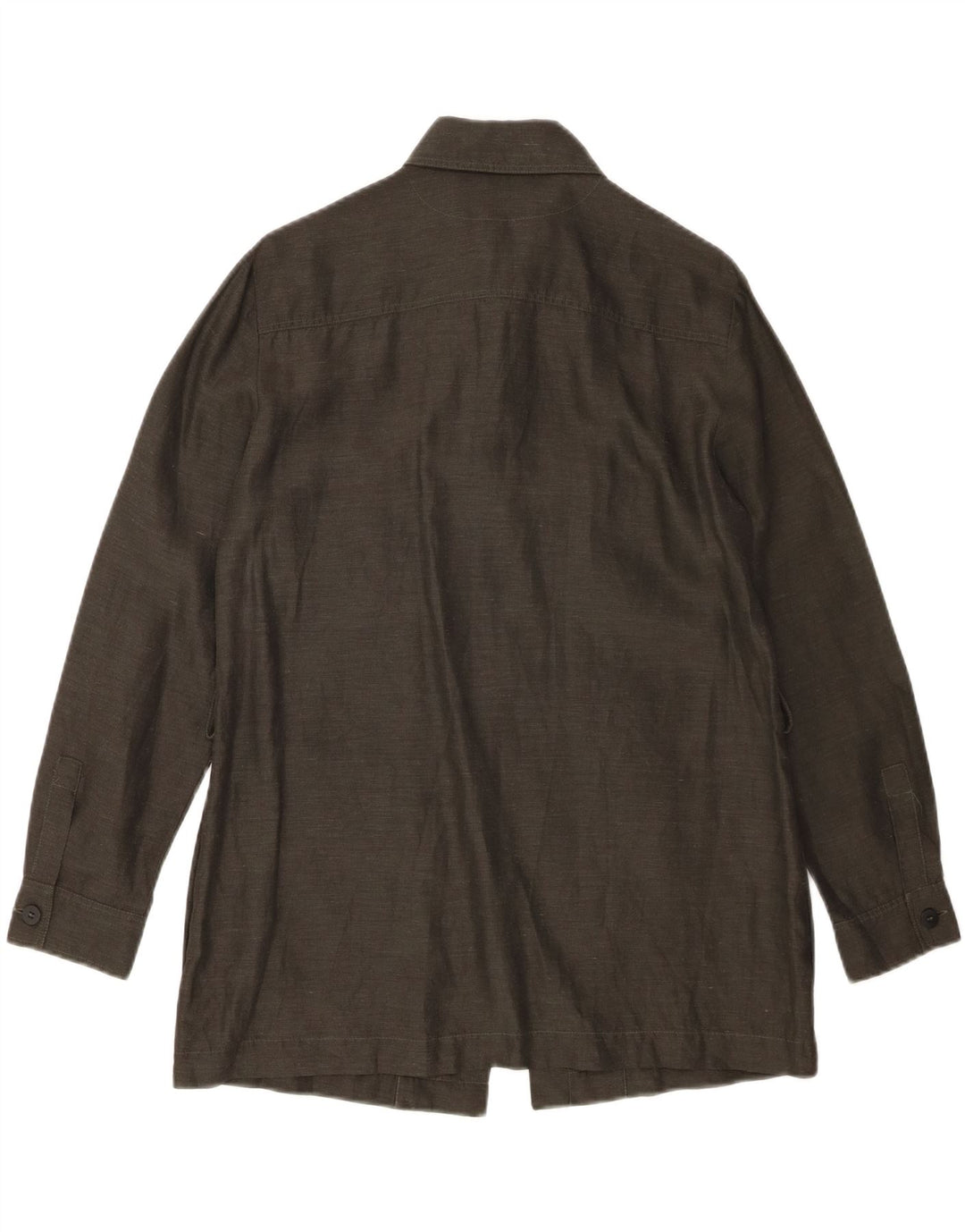 Marella Damenhemd UK 8 Small Khaki Leinen