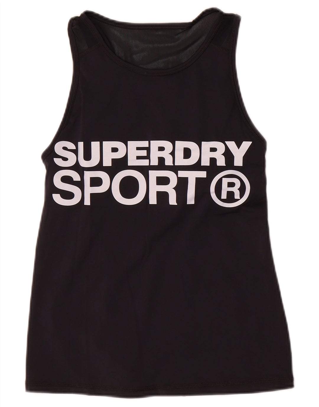 Superdry Damen Grafik-Trägershirt UK 10 Small Schwarz Nylon
