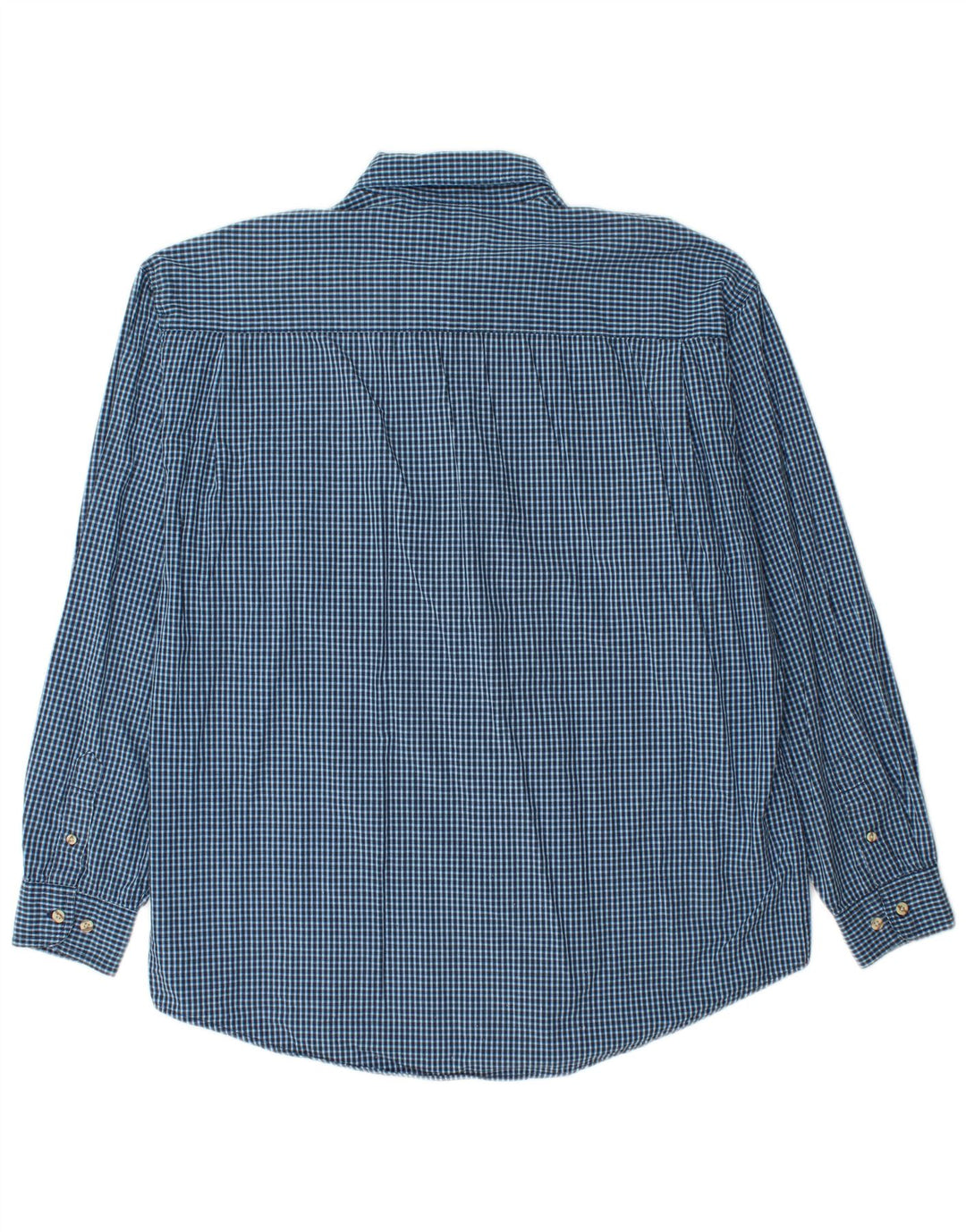 Wrangler Herrenhemd, groß, blau kariert, Baumwolle