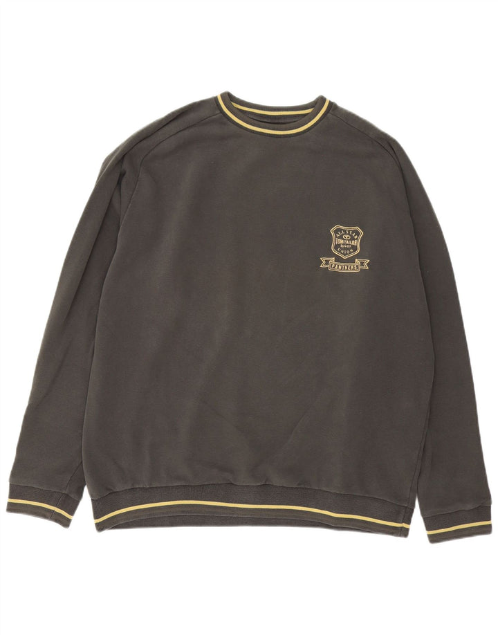 Tom Tailor Herren Grafik-Sweatshirtpullover 2XL Grau Baumwolle
