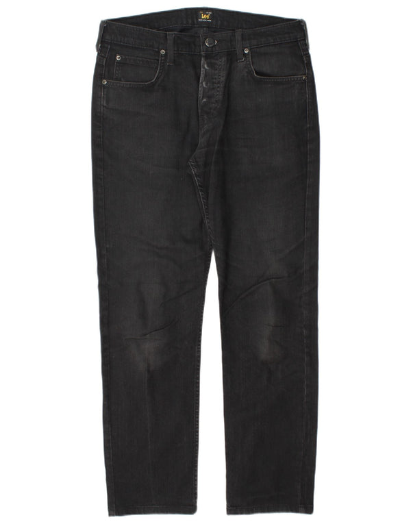 LEE Herren Powell Slim Jeans W32 L30 Schwarze Baumwolle