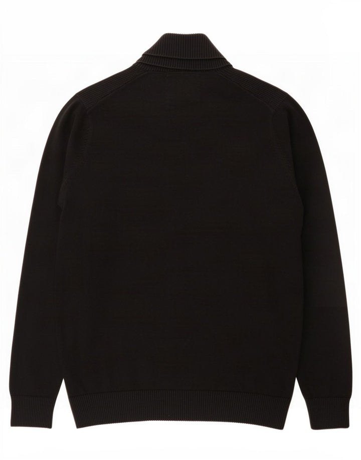 Jack & Jones Herren-Pullover mit Schalkragen, Größe S, Schwarz