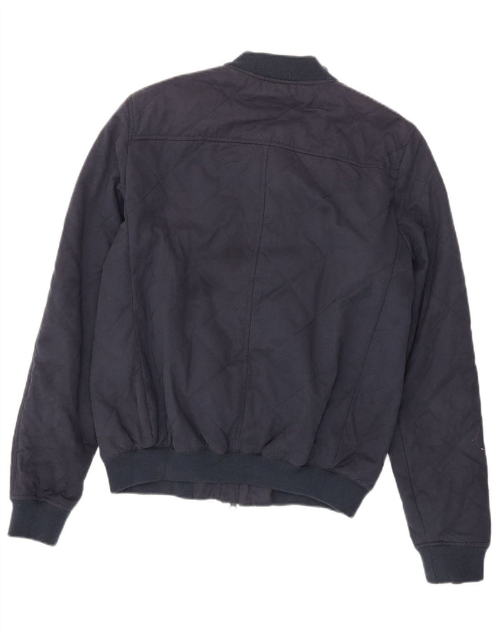 JACK WILLS Herren Bomberjacke UK 36 Small Marineblaue Baumwolle