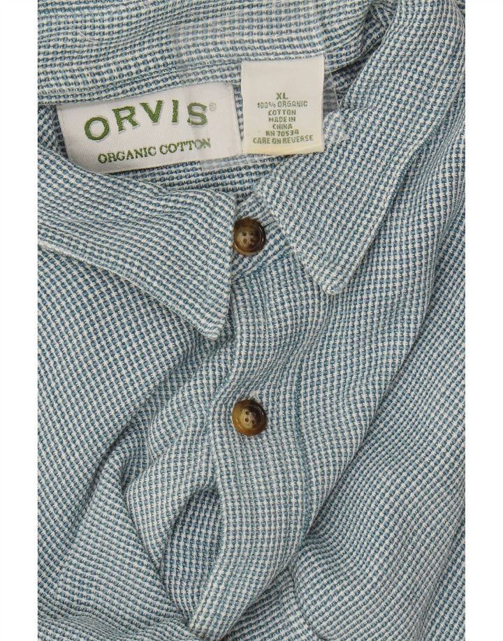 Orvis Herrenhemd XL Blau Baumwolle