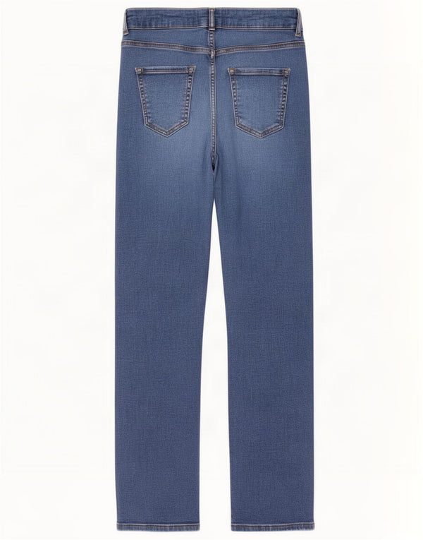 Marks & Spencer Damen Per Una Straight Jeans UK 10 Small W28 L27 Blau