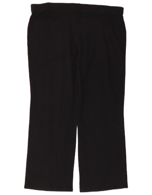 Marks & Spencer Damen-Trainingshose mit weitem Bein, UK 22 3XL, schwarze Baumwolle