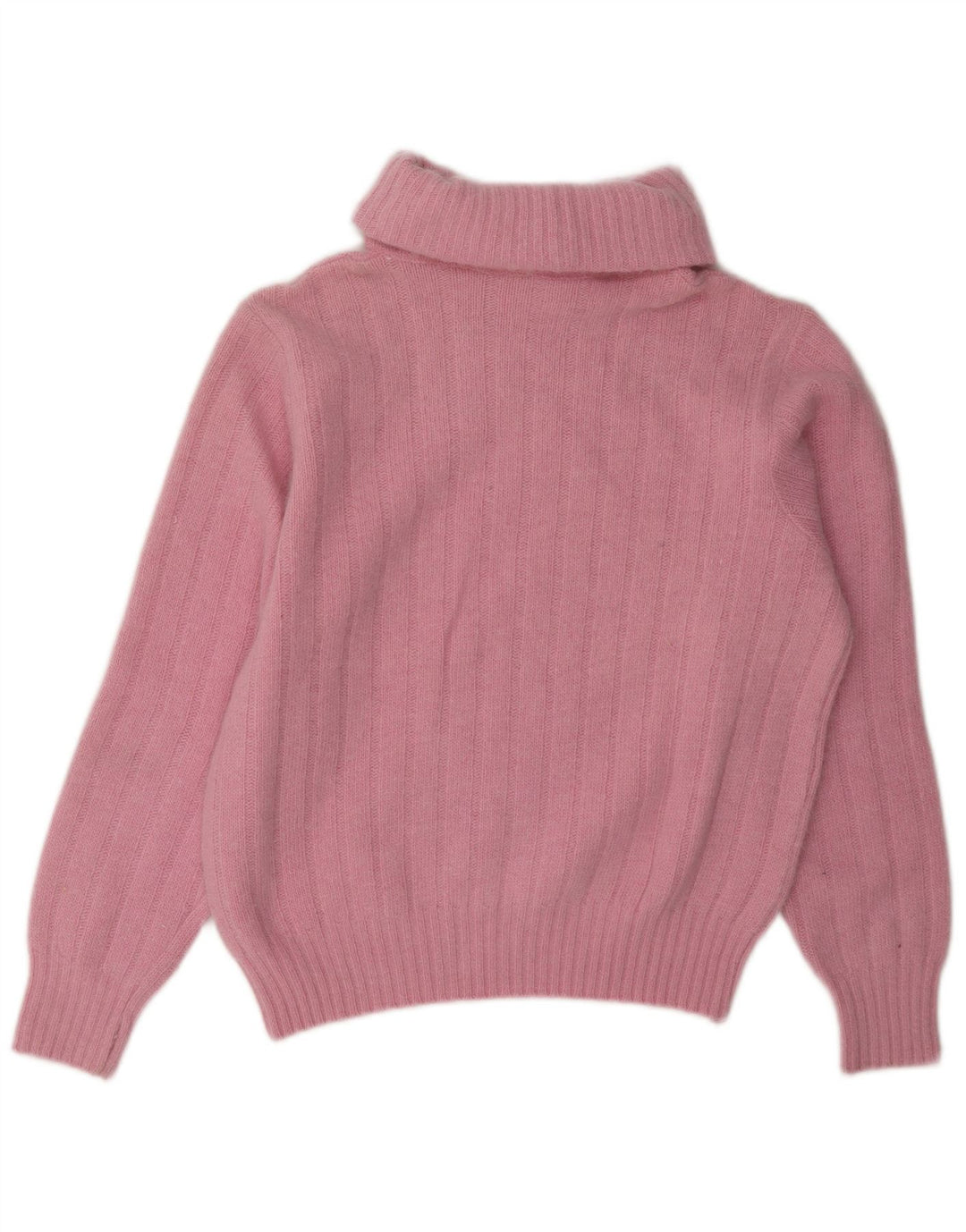 Vintage Damen Rollkragenpullover Pullover UK 14 Mittelrosa