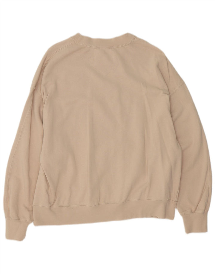 JORDAN Übergroßer Damen-Sweatshirt-Pullover, UK 14, mittelbeige Baumwolle
