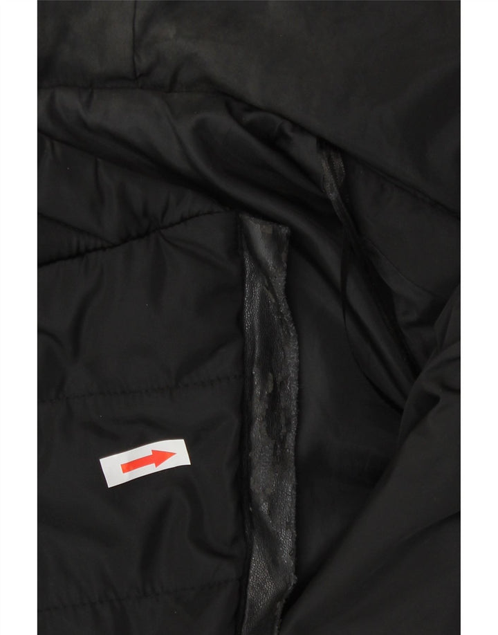 Pinko Damen-Jacke mit Kapuze, gepolstert, UK 10, Größe S, Schwarz, Polyester