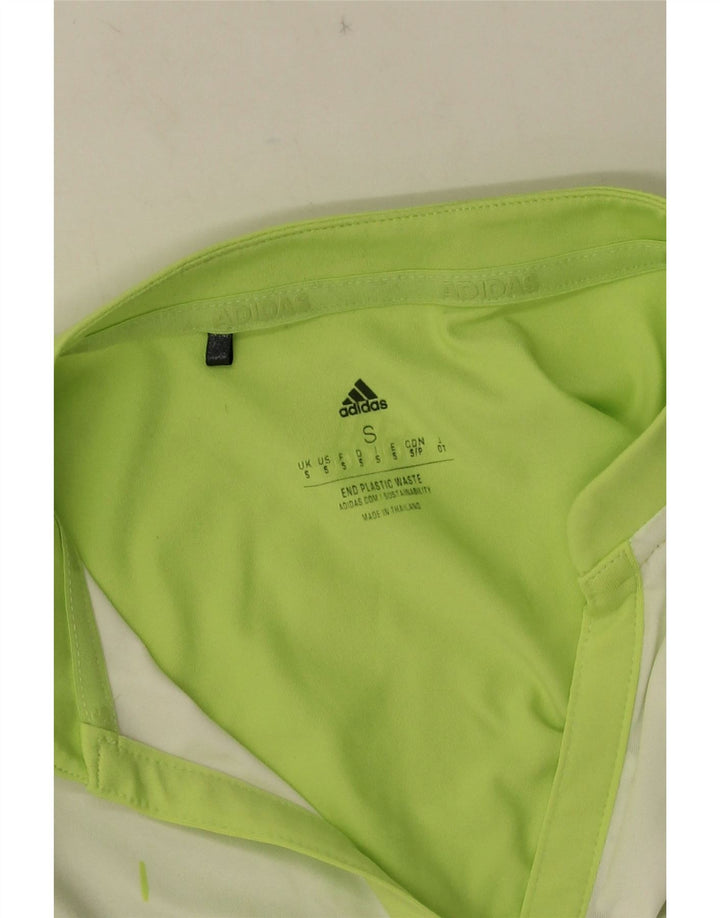 Adidas Damen Weste Top UK 10 Small Grün gestreift