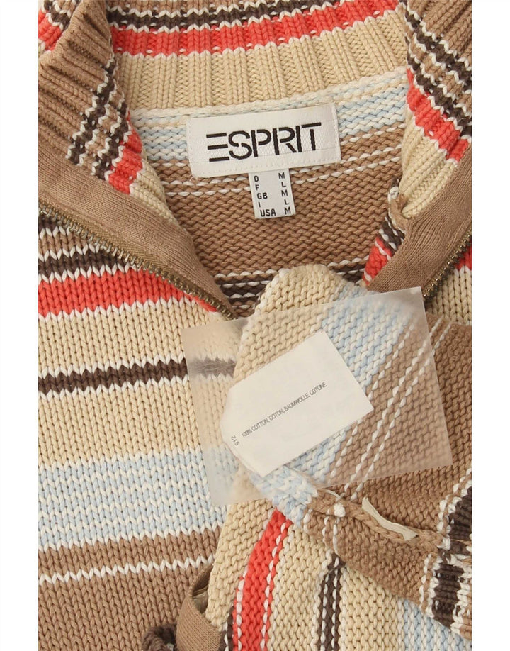 Esprit Damen-Cardigan mit durchgehendem Reißverschluss, UK 12, mittelmehrfarbig gestreift