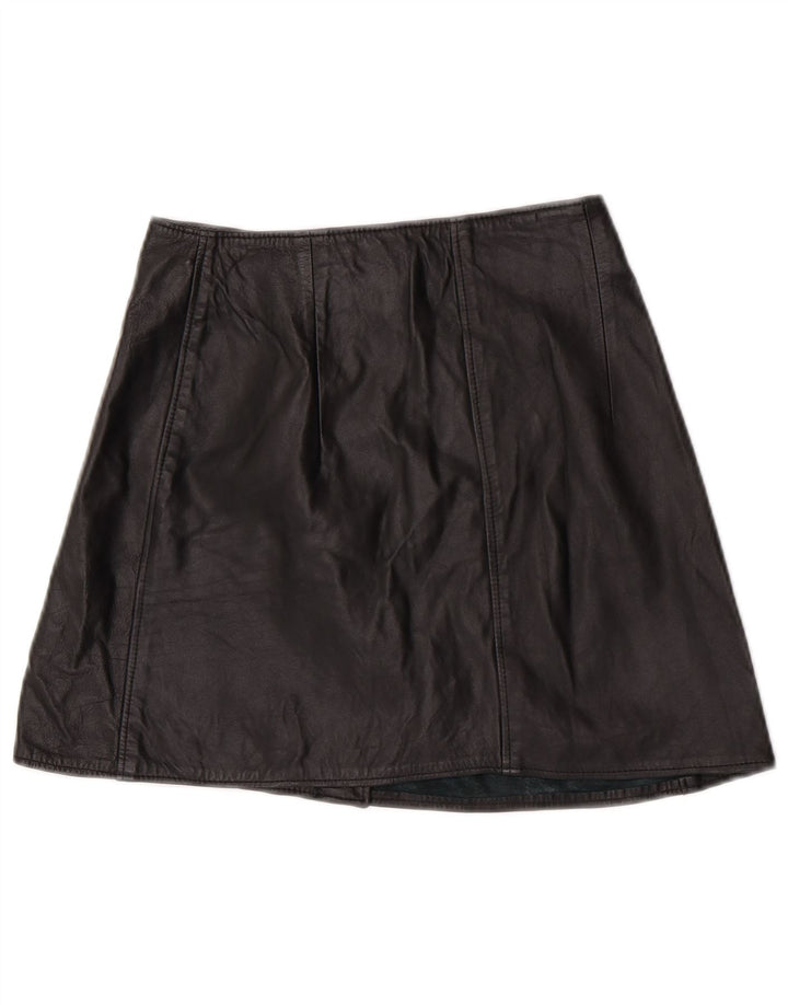 Conbipel Damen Wickelrock aus Leder IT 44 Medium W32 Schwarzes Leder