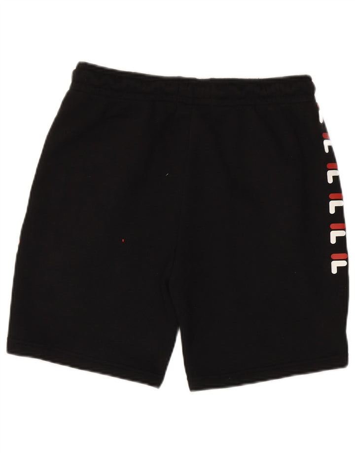 Fila Graphic Sportshorts für Jungen, 13–14 Jahre, schwarzes Polyester
